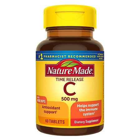 Nature Made Vitamin C 500 mg Time Release Tablets with Rose Hips - 60.0 ea