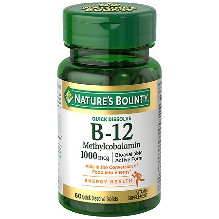 Nature's Bounty Vitamin B-12 Methylcobalamin Tablets, 1000 mcg - 60.0 ea