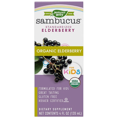 Nature's Way Organic Sambucus Kids Syrup Berry Berry - 4.0 fl oz