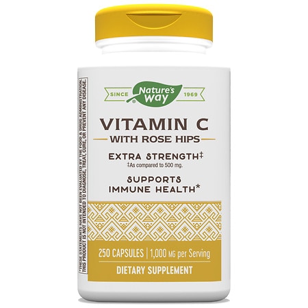 Nature's Way Vitamin C Rose Hips Extra Strength Capsules - 250.0 ea
