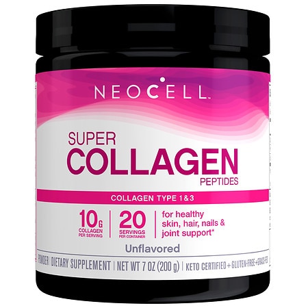 NeoCell Super Collagen Peptides for Healthy Skin, Collagen Type 1 and 3 Unflavored - 7.0 oz