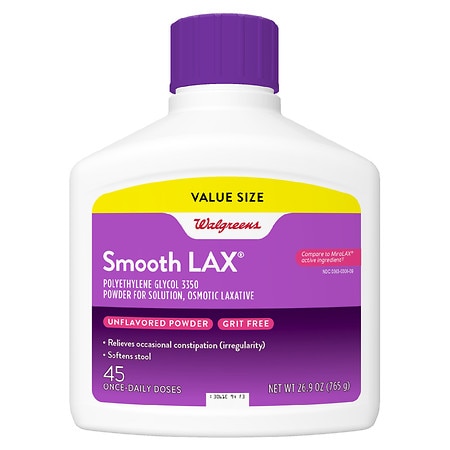 Walgreens SmoothLax Polyethylene Glycol 3350 Powder for Solution, Laxative - 26.9 oz