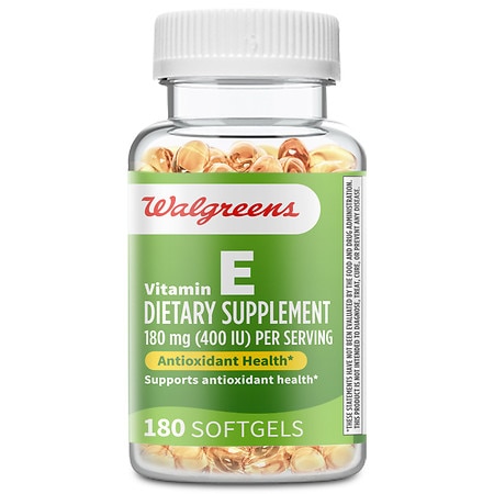 Walgreens Vitamin E 400 IU Softgels - 180.0 ea