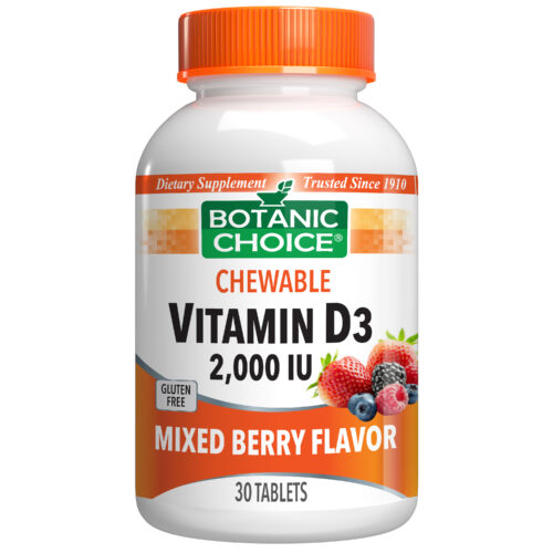 Botanic Choice Chewable Vitamin D3 2000 IU - 30 Tablets