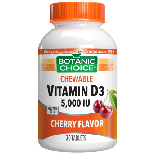 Botanic Choice Chewable Vitamin D3 5000 IU - 30 Tablets