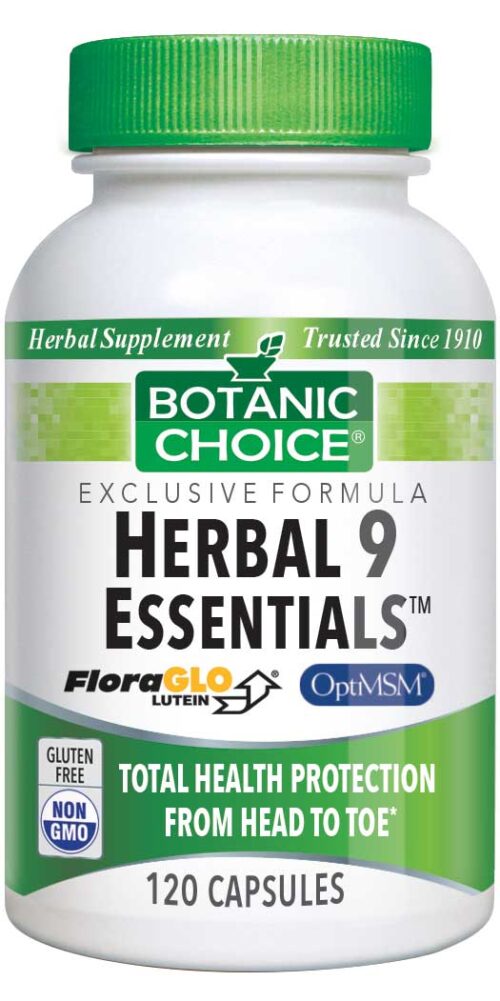 Botanic Choice Herbal 9 Essentials™ - Total Health Support Supplement - 120 Capsules
