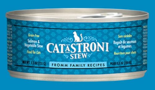 40513307 5.5 oz Catastroni Grain Free Salmon & Vegetable Stew Food for Cats