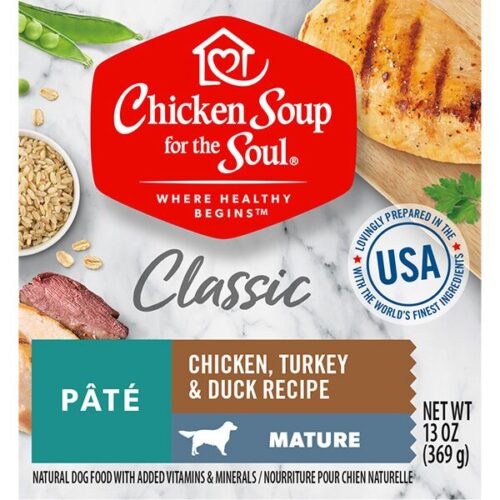 418516 13 oz Mature Chicken Turkey & Duck Pate Dog Food Can