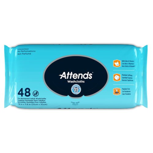48003101 Adult Unscented Personal Wipe - Pack of 48