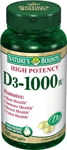 86992700 Natures Bounty Vitamin D-3 Supplement - 100 per Bottle