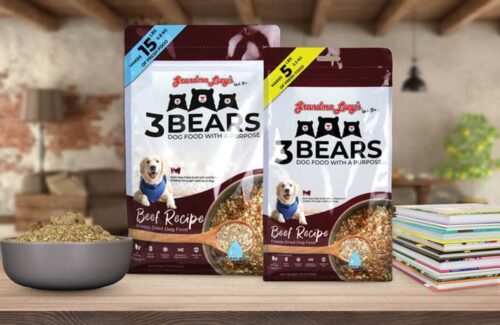 884308611232 1 lbs 3 Bears Freeze Dried Beef Recipe Dog Food