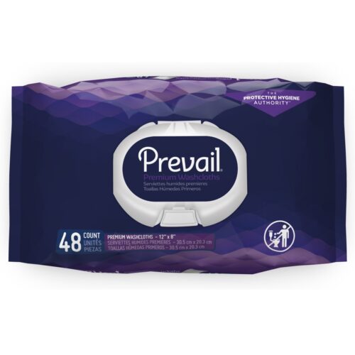 91003101 Prevail Premium Quilted Adult Fresh Scented Personal Wipes - Pack of 48