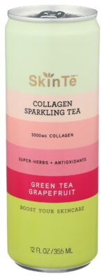 KHRM00356514 12 fl oz Collagen Sparkling Grapefruit Green Tea