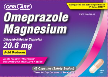 McKesson 60422700 20.6 mg Antacid Geri-Care Strength Delayed-Release Capsule - Pack of 42