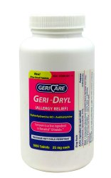 McKesson 89602700 25 mg Geri-Dryl Allergy Relief Tablets