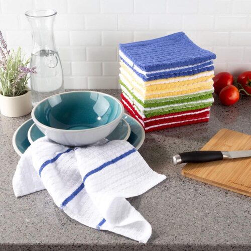 69A-39345 12.5 x 12.5 in. Home Kitchen Dish Cloth, Multi-Color - Set of 16