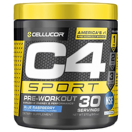 Cellucor C4 Sport Pre-Workout, Blue Raspberry - 9.5 oz
