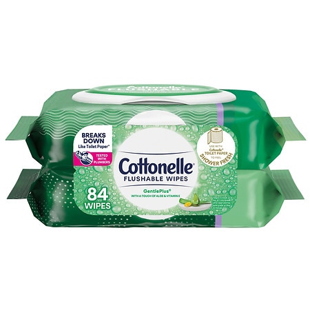 Cottonelle Gentle Plus Flushable Wet Wipes with Aloe & Vitamin E - 42.0 ea x 2 pack