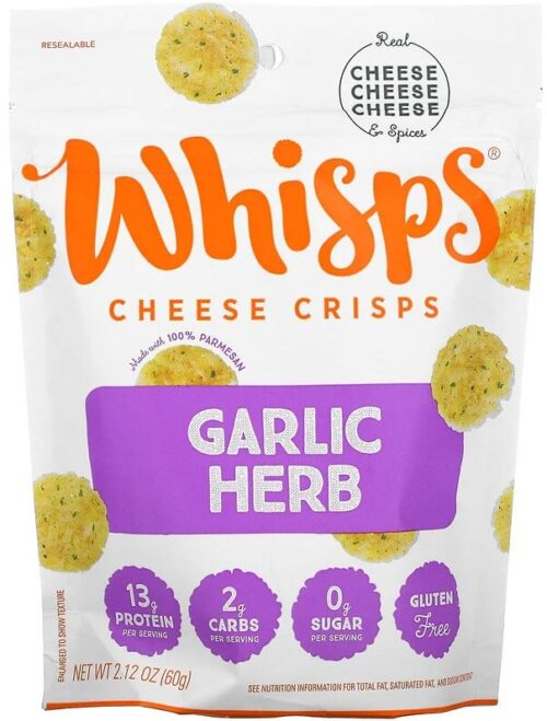 KHRM00373641 2.12 oz Garlic Herb Cheese Crisps