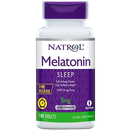 Natrol Melatonin 5mg, Sleep Support, Extra Strength, Time Release Tablets - 100.0 EA