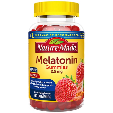 Nature Made Melatonin 2.5 mg Gummies Strawberry - 130.0 ea