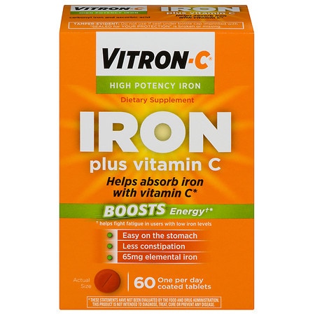 Vitron-C High Potency Iron Supplement with Vitamin C - 60.0 ea