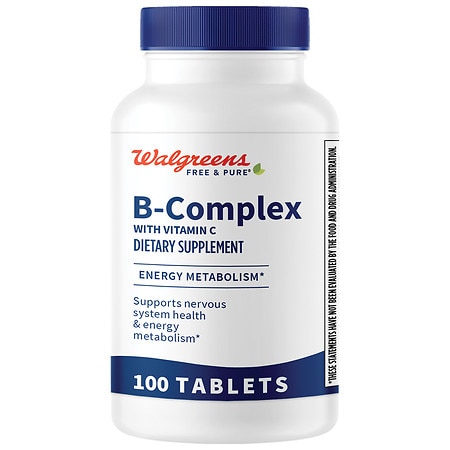 Walgreens Free & Pure B-Complex with Vitamin C Tablets - 100.0 ea