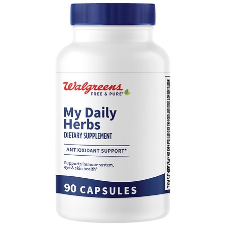 Walgreens Free & Pure My Daily Herbs Capsules - 90.0 ea