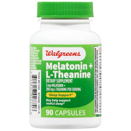 Walgreens Melatonin + L-Theanine Capsules - 90.0 ea
