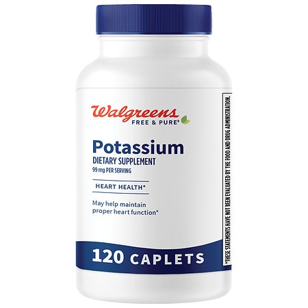 Walgreens Potassium Caplets - 120.0 ea