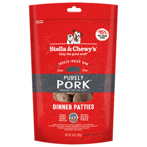 84000876 14 oz Dog Freez Dried Dinner Patties Pork