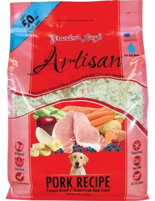 884308731060 1 lbs Artisan Freeze Dried Grain Free Pork Dog Food