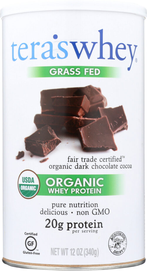 KHFM00889568 12 oz Grass Fed Organic Whey Protein - Fair Trade Dark Chocolate