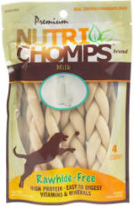 Scott Pet Products TT98812 6 in. Chomp Milk Flavor Braid - 4 Count