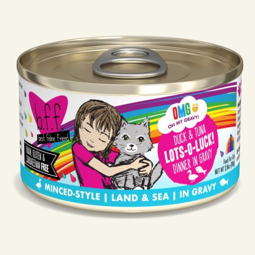 WU01408 2.8 oz Duck & Tuna Lots-O-Luck Cat Food, Pack of 12