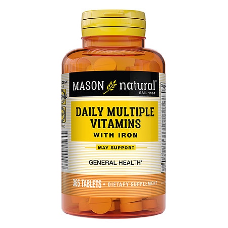 Mason Natural Daily Multiple Vitamins with Iron Tablets - 365.0 ea