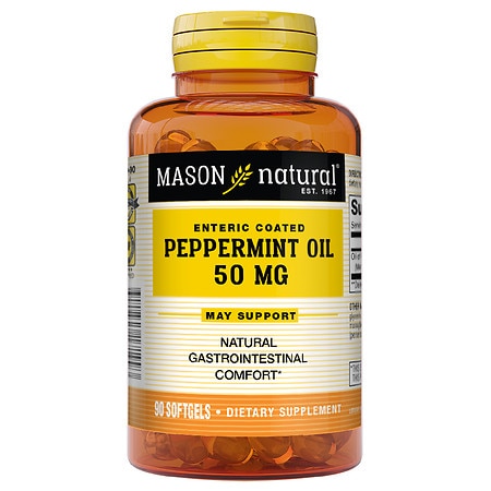 Mason Natural Peppermint Oil Enteric Coated 50mg, Softgels - 90.0 ea