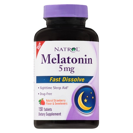Natrol Melatonin 5mg, Fast Dissolve Extra Strength Tablets - 150.0 ea