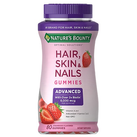 Nature's Bounty Optimal Solutions Advanced Hair, Skin, Nails Gummies - 80.0 ea