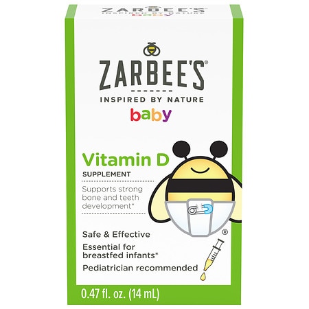 Zarbee's Baby Vitamin D Supplement Fragrance-Free - 0.47 FL OZ