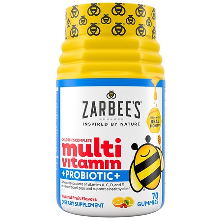 Zarbee's Kid's Complete Multivitamin + Probiotic Fruit Gummies Natural Fruit Flavors, Fragrance-Free - 70.0 ea