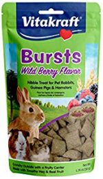 1.76 oz Bursts Wild Berry Flavor Treats for Rabbits, Guinea Pigs & Hamsters