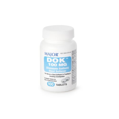 1125884-BT 100 mg Strength Docusate Sodium Dok Tablet - Case of 100