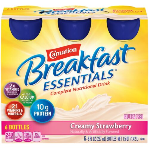 58092600 8 oz Creamy Strawberry Carnation Breakfast Essentials Ready to Use Oral Supplement