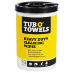FPRTW90 Tub O Towels Heavy Duty Cleaning Wipes Canister - 90 Count