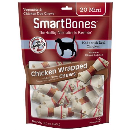 SB02170 Vegetable & Chicken Wrapped Rawhide Free Dog Bone