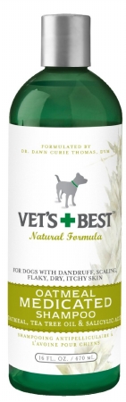 Vets Best Oatmeal Medicated Shampoo 16 ounce