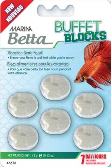 XA6676 0.42 oz Betta Buffet Blocks 7 Day Vacation Food