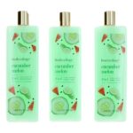 awbccm16bw 16 oz Cucumber Melon 2-in-1 Body Wash & Bubble Bath for Women - Pack of 3