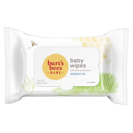 Burt's Bees Baby Wipes for Sensitive Skin with Aloe and Vitamin E Fragrance-Free - 72.0 ea